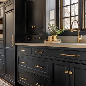 Classic Latest Luxury Country Style Mahogany Solid Wood Kitchen Cabinets Interior Furniture - Product Image 2