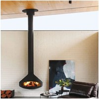 Cheminée à éthanol en acier moderne autoportante, cheminées suspendues intérieures/extérieures pour villas, salons, hôtels, 600 mm
