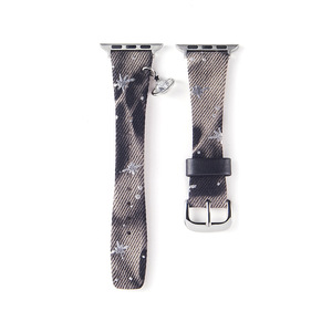 Correa de reloj de tela vaquera con estampado de galaxia estilo coreano Upro para Apple Ultra 49 46 45 42 40 mm, correa de tela moderna para iWatch. - Product Image 6