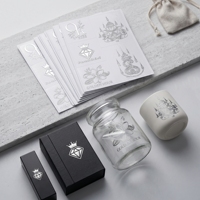 Etiquetas Metálicas 3D Personalizadas para Vasos de Vidrio, Resistentes al Agua, con Logotipo en Relieve, Calcomanías Metálicas Doradas