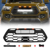 Accessoires de voiture 4X4, calandre de pare-chocs avant ABS avec barre lumineuse pour Toyota Tacoma 2016 2017 2018 2019 2020 2021 2022 2023