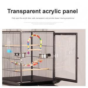 <span class=keywords><strong>Cage</strong></span> à oiseaux moderne de grande taille moyenne pour poulets et perroquets, construction solide en fer et en métal, cadre en acier inoxydable, maison de reproduction d'intérieur - Product Image 3