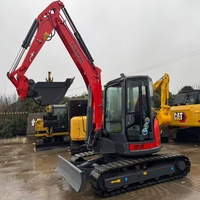 Excavatrice compacte sur chenilles Yanmar VIO55 d'occasion de 5,5 tonnes à queue zéro avec moteur à économie de carburant, accessoires et personnalisation disponibles