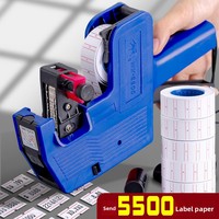 Machine d'étiquetage de prix pour supermarché, imprimante d'étiquettes de prix, distributeur de papier entièrement automatique/manuel avec 5500-22000 étiquettes par rouleau