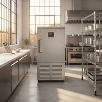 Armoire de congélation rapide, en acier inoxydable, adaptée aux restaurants et supermarchés.