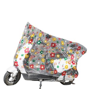 Funda transparente para patinete eléctrico Peva con estampado floral, resistente al agua, tamaño pequeño y grande para patinetes eléctricos - Product Image 1
