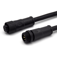 Connecteur étanche M8 M12 M16 M18 M20 3 broches 3 cœurs IP65 IP67 IP68 prise mâle femelle en métal connecteur LED