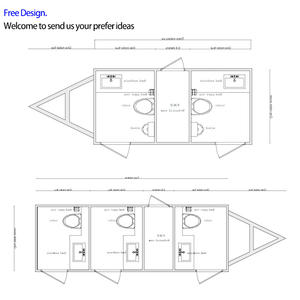 PROSKY プロトイレ 5ステーション モダン スチール製 環境に優しい 耐久性のある ポータブルトイレ 簡単設置 屋外用 - Product Image 3