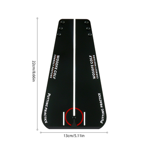 Groothandel OEM ODM Aangepaste Logo Snelle Verzending Zwarte RVS Outdoor Putting Practice Putter Swing Trainer Golf Training - Product Image 5