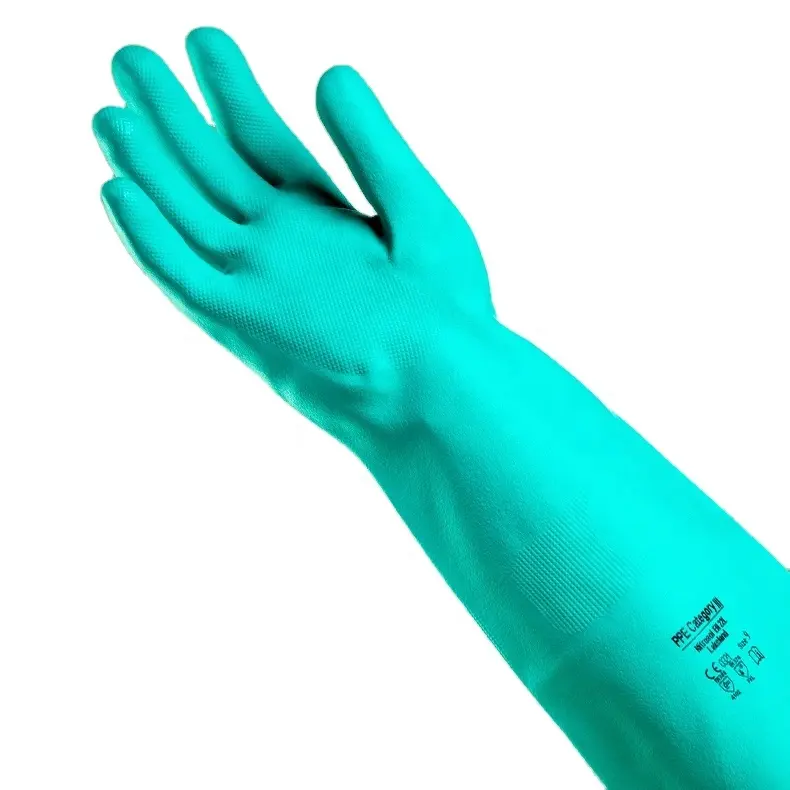 High-Performance Wear Resistant Nitrile Rubber Chemical Protection Gloves Protection Product