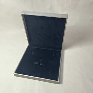 Factory Wholesale Custom Silver Leather Jewelry <b>Box</b> With Logo For <b>Ring</b> Bracelet Pendant Necklace Earring for Ladies' Gift <b>Box</b> - Product Image 3