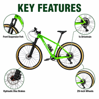 Vélo de montagne électrique en carbone de 29,5 pouces KEYDE, moteur arrière 250W, Deore 12, frein à disque hydraulique, batterie au lithium, vélo électrique sportif