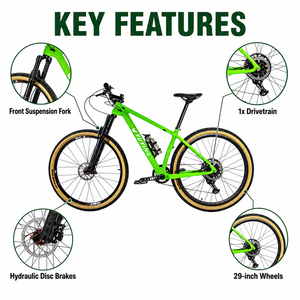 Vélo de montagne électrique en carbone de 29,5 pouces KEYDE, moteur arrière 250W, <span class=keywords><strong>Deore</strong></span> 12, frein à disque hydraulique, batterie au lithium, vélo électrique sportif - Product Image 1