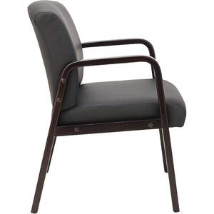 Silla de Recepción Alera ALE Serie Lounge en Color Espresso/Cuero Negro para Oficina, Sala de Estar u Hospital, Fabricada en Metal Resistente, Hierro y PU - Product Image 6