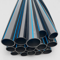 Tubería de Suministro de Agua de Alta Presión de HDPE Duradera, Tubería Flexible de 3-4 Pulgadas para Aplicaciones Municipales, Industriales y Agrícolas