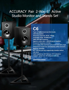 ลำโพงระบบเสียง RQSONIC C6 ระดับมืออาชีพ ความแม่นยำสูง ซับวูฟเฟอร์เสียงโปร ลำโพงไม้ สำหรับดีเจ - Product Image 3