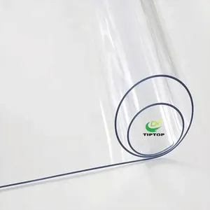 TiptopフレキシブルPVCストリッププラスチックシート防水スーパークリアPVCカバー透明ソフトPVCフィルムロールテーブル用
