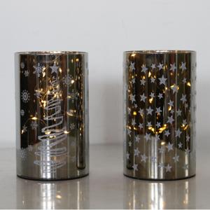 Hot Items <b>LED</b> <b>Lights</b> Warm White Copper <b>Wire</b> 9*9*15CM Glass Cylinder Christmas <b>Light</b> for Home Living Room Decoration - Product Image 1