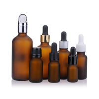 Maßgefertigter CE-Zertifizierter Hautpflegebehälter 30ml 50ml Glas-Tropfflasche Mattiertes Bernsteinfarbenes Ätherisches Öl Gesichtsserum Flasche Kindersicher