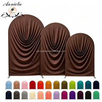 ANNIELU Lot de housses de fond de scène drapées en spandex, sans plis, pour mariages, événements, anniversaires et décorations de cabines photo