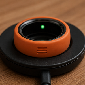ปลอกหุ้มวงแหวนสีส้มสำหรับ Oura Ring 4 Gen 3, ตัวป้องกันซิลิโคนแบบมีโลโก้สั่งทำ, ดีไซน์ลายเส้นหนา, ป้องกันเหงื่อและยึดเกาะได้ดี - Product Image 3