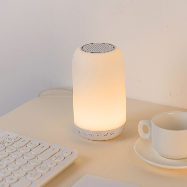 Factory Direct Sale White Noise Machine with USB Cable Powered Supporting Night Light Switching Brightness Adjustment