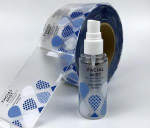Clear Transparent Logo Plastic Vinyl Stickers Label