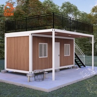 Maison préfabriquée moderne en conteneur, maisonnette prête à l'emploi avec salle de bain, maisons portables économiques