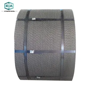ISO yüksek karbon öngerilmeli pc çelik tel demeti 1860MPa 15.2mm öngerilmeli çelik tel