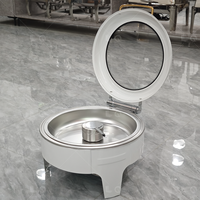 Plats de service de luxe personnalisés en acier inoxydable et blanc pour restaurants et traiteurs – Chauffe-plats et buffet pour chefs
