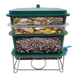 Customize 4-Tray Worm Bin and Worm Farm for Garden plants
