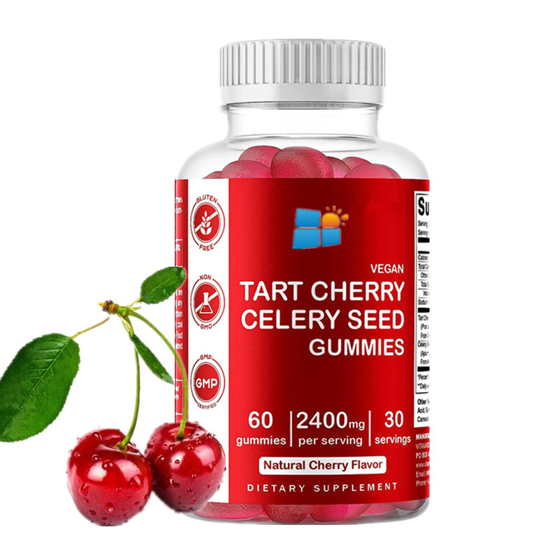 OEM/ODM/OBM Vegan Organique Acide Urique Nettoyer Tarte à la Cerise Gummies Supplément pour Soins des Articulations Tarte à l'extrait de Cerise pour la Récupération Musculaire