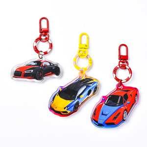 Charm Custom Printed Plastic Charms clear Epoxy Hologram Acrylic Keychain Custom Bulk Wholesale Cute Key Chain Acrylic
