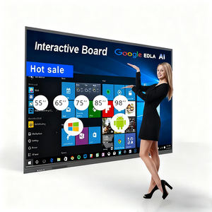 สมาร์ทบอร์ด LCD แบบโต้ตอบ55-98นิ้ว4K UHD พร้อม20-Point IR TOUCH แอนดรอยด์/Windows OS รับประกัน3ปีสำหรับห้องเรียนอัจฉริยะ - Product Image 1