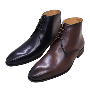503-10 Nuovi Arrivi Moda Uomo Stivali Martin in Pelle di Vacchetta a Punta Fatti a Mano in Vera Pelle per Uomo - Product Image 1