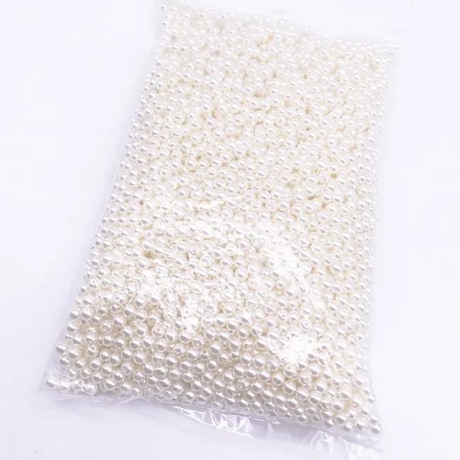 Cuentas de perlas redondas de plástico de varios colores, fabricación al por mayor, materiales de joyería, 2022
