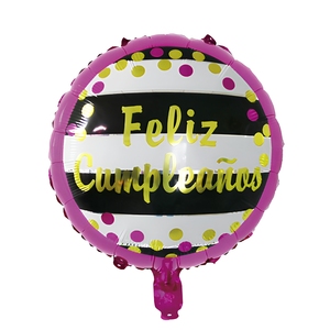 Palloncini in Foil Circolari Spagnoli da 18 Pollici per <span class=keywords><strong>Compleanno</strong></span>, Decorazioni per Feste in Spagnolo con <span class=keywords><strong>Animali</strong></span> e Piante, Vari Colori, Vendita all'Ingrosso - Product Image 5
