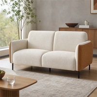 Canapé sectionnel de luxe simple de style nordique, design français, canapé en velours, mobilier minimaliste pour villa, appartement, salon