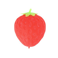 Knuffelzachte rode fruitjes, schattig, milieuvriendelijk TPR, zacht stressverlichtend speeltje, cartoonvorm, UV-bedrukt, cadeau voor meisjesverjaardag, promotioneel bureau-speeltje