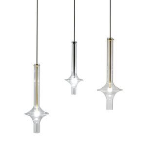 Candelabros de cristal para decoración de restaurante, iluminación colgante nórdica minimalista, diseño lateral de cama, luces LED modernas para hotel - Product Image 2