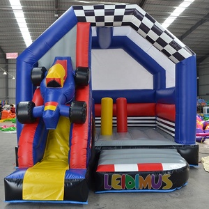 Gonfiabile Commerciale in PVC Rosso Lightning <span class=keywords><strong>McQueen</strong></span> con Scivolo, Auto da Corsa, Castello Gonfiabile con Ostacoli Divertenti - Product Image 4