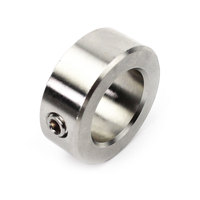 Collier de tige fendu en acier inoxydable, usiné CNC, avec vis de serrage, finition oxyde noir, 3/8, OEM