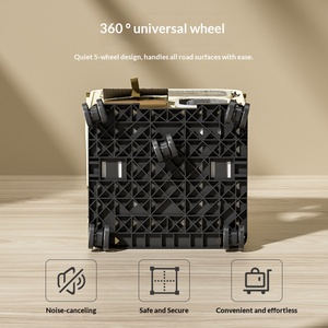 Sac à dos <span class=keywords><strong>de</strong></span> <span class=keywords><strong>camping</strong></span> pour animaux <span class=keywords><strong>de</strong></span> compagnie en toile grande capacité avec roulettes, bagage roulant pour 2 chats, sac <span class=keywords><strong>de</strong></span> transport ventilé pour voyages en plein air - Product Image 4