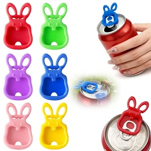 Ouvre-boîte coloré pour boissons avec couvercle de protection, ouvre-boîte en plastique réutilisable, outil de cuisine facile à utiliser - Product Image 1
