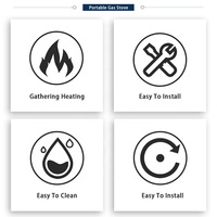 Cuisinière à gaz commerciale 5 brûleurs, autonome, avec couvercle en fer, GPL, portable, pour usage extérieur, hôtelier et domestique