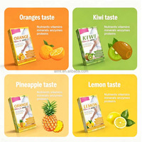 Lemon Slim Fit Juice Detox Reiniging Fruitpoeder Met L-Carnitine Vitamine C Probiotica 5gx10 Sachets OEM ODM Groothandel Aanbod
