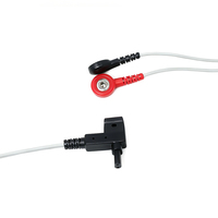 2-Pin 1,0mm Buchse auf 2,5mm Buchse Industrielle Medizinische Verzinnte Kupfer-PVC-Schnapp-Elektrodenkabel mit Clip