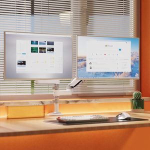 NB Bắc BAYOU Màn hình kép bàn gắn đứng chuyển động đầy đủ xoay màn hình máy tính cánh tay phù hợp với hai màn hình lên đến 27 ''nb H180 - Product Image 6