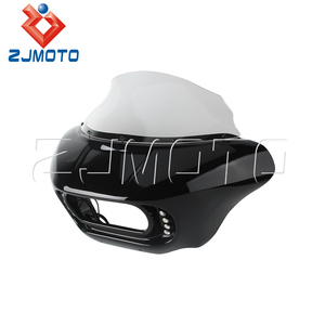 Carenatura Anteriore Stile Shark Plug & Play per Harley Dyna Low Rider <span class=keywords><strong>S</strong></span>/Fat Bob/Street Bob 1999-2017 |   Parabrezza da 9 Pollici - Product Image 3