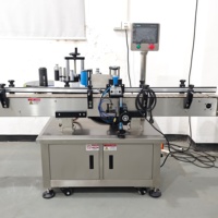 Machine d'étiquetage automatique de bouteilles, applicateur d'étiquettes adhésives pour bouteilles rondes, pour produits alimentaires, cosmétiques et chimiques